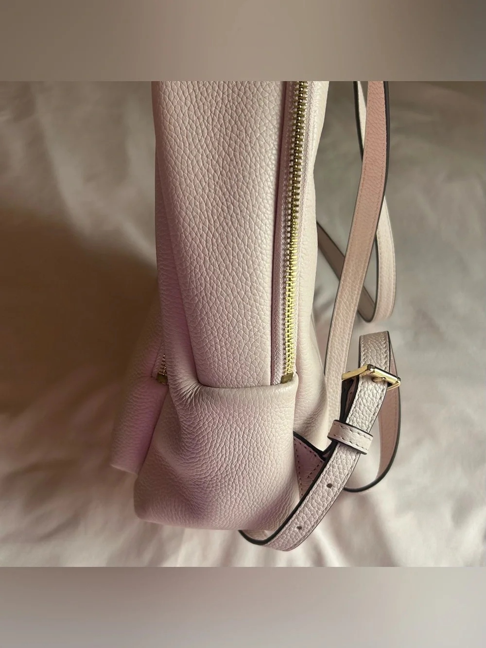 Michael Kors Mini Backpack – Light Pink Pebbled Leather